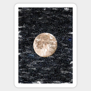 Dusty Space Rock. Moon By Night. For Moon Lovers Sticker